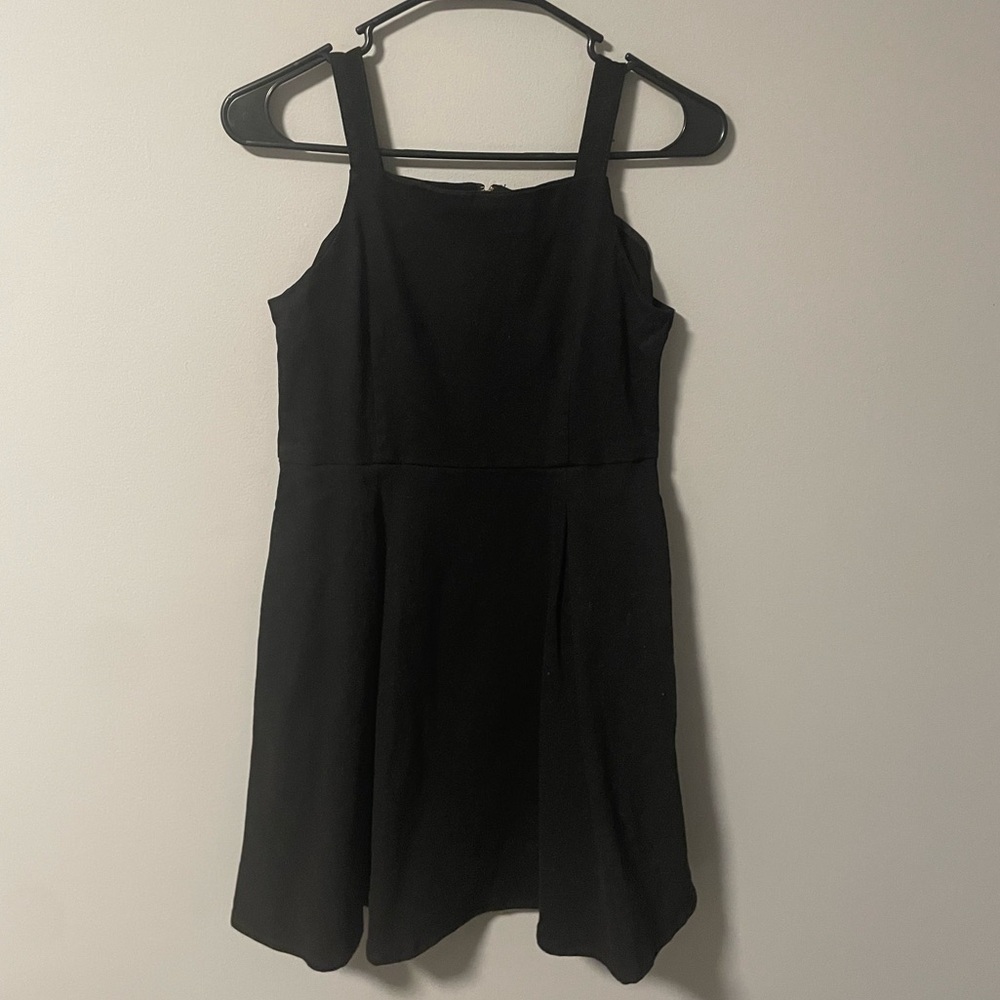Copper Key Little Black Dress Sleeveless Large Pockets Cottagecore Mini Neutral